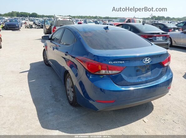 KMHDH4AE7GU620726 2016 HYUNDAI ELANTRA Blue Rear left