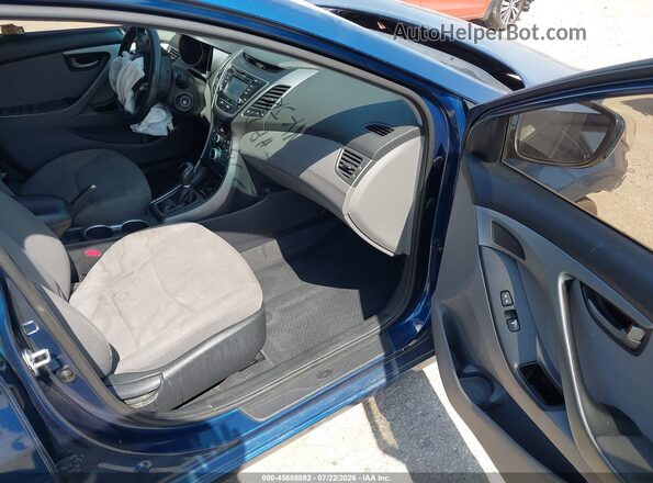 KMHDH4AE7GU620726 2016 HYUNDAI ELANTRA Blue Front interior view
