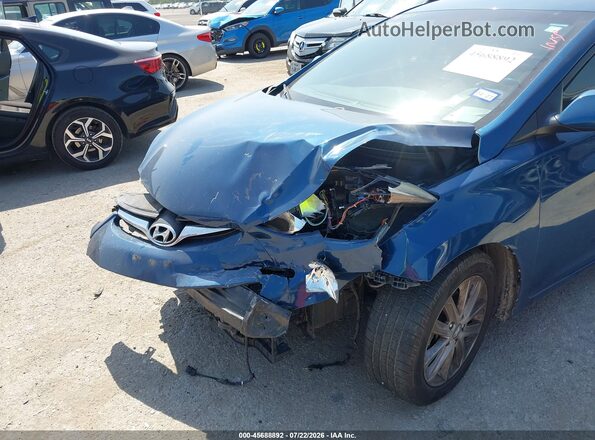 KMHDH4AE7GU620726 2016 HYUNDAI ELANTRA Blue Front view