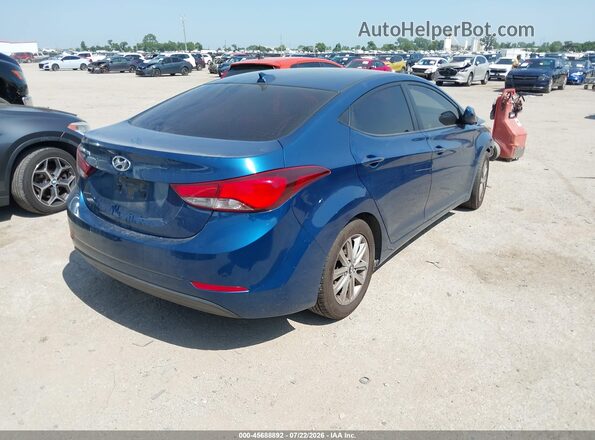 KMHDH4AE7GU620726 2016 HYUNDAI ELANTRA Blue Rear right
