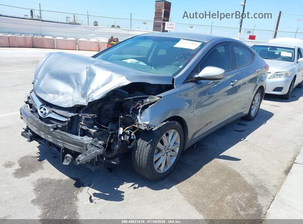 KMHDH4AE7GU622069 2016 HYUNDAI ELANTRA Gray Առջևի ձախ երեք քառորդ տեսարան