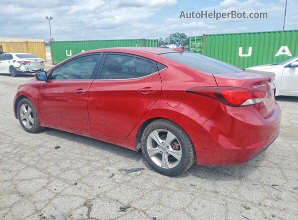 KMHDH4AE7GU624453 2016 HYUNDAI ELANTRA Red Задня ліва чверть