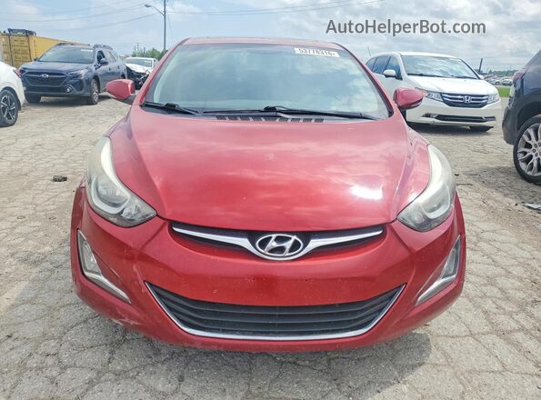 KMHDH4AE7GU624453 2016 HYUNDAI ELANTRA Red Вид спереду