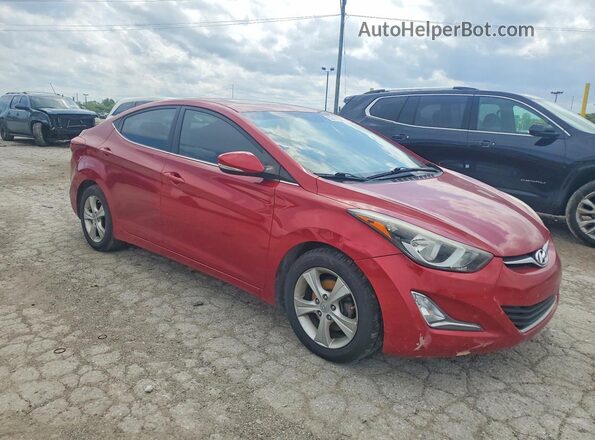 KMHDH4AE7GU624453 2016 HYUNDAI ELANTRA Red Передня права чверть