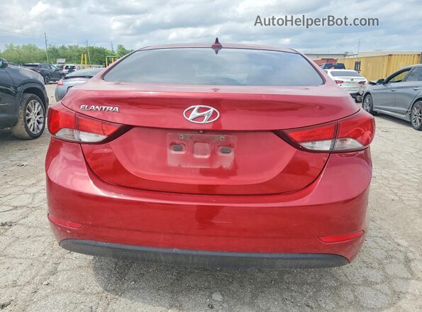 KMHDH4AE7GU624453 2016 HYUNDAI ELANTRA Red Вид ззаду