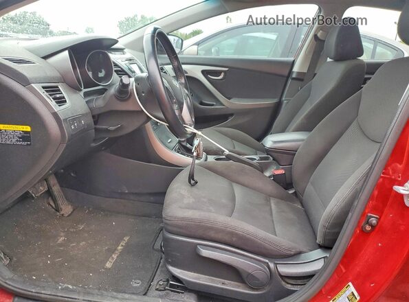 KMHDH4AE7GU624453 2016 HYUNDAI ELANTRA Red Вид салону спереду