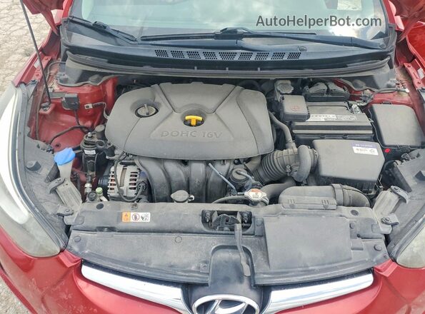 KMHDH4AE7GU624453 2016 HYUNDAI ELANTRA Red Вид задньої частини салону