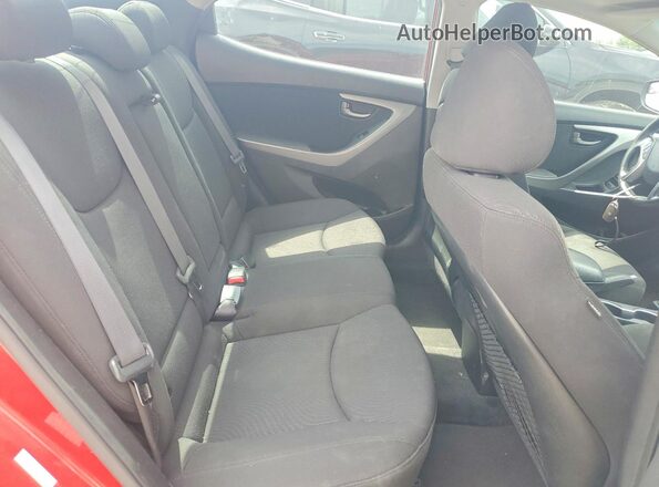 KMHDH4AE7GU624453 2016 HYUNDAI ELANTRA Red Вид задніх сидінь