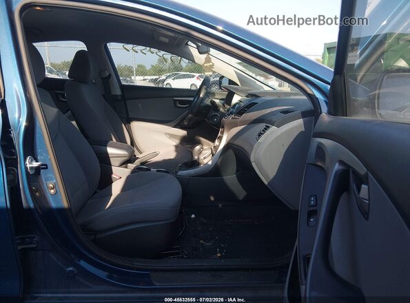 KMHDH4AE8GU514737 2016 HYUNDAI ELANTRA Blue Вид салону спереду