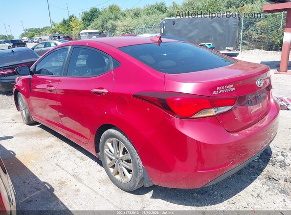KMHDH4AE8GU518674 2016 HYUNDAI ELANTRA Red Trasero izquierdo