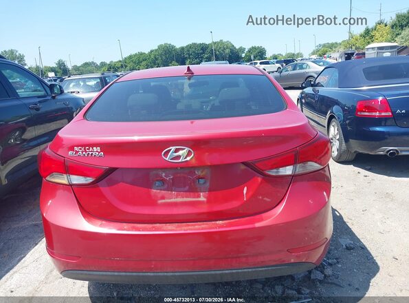 KMHDH4AE8GU518674 2016 HYUNDAI ELANTRA Red 