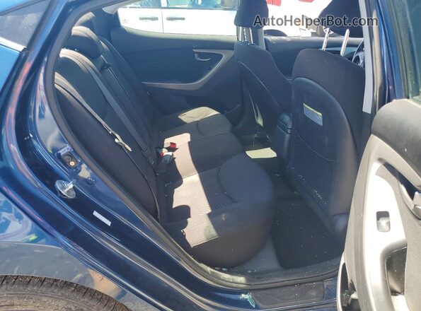 KMHDH4AE8GU567955 2016 HYUNDAI ELANTRA Blue Vista de los asientos traseros