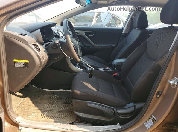 KMHDH4AE8GU570676 2016 HYUNDAI ELANTRA Желто-коричневый Вид салона спереди