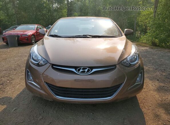 KMHDH4AE8GU570676 2016 HYUNDAI ELANTRA Желто-коричневый Вид спереди