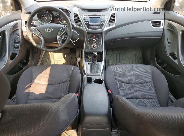 KMHDH4AE8GU570676 2016 HYUNDAI ELANTRA Желто-коричневый Вид панели приборов