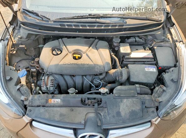 KMHDH4AE8GU570676 2016 HYUNDAI ELANTRA Желто-коричневый Вид задней части салона