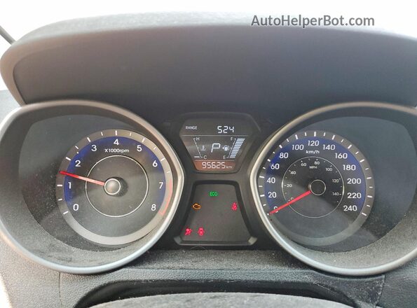 KMHDH4AE8GU570676 2016 HYUNDAI ELANTRA Желто-коричневый Вид щитка приборов