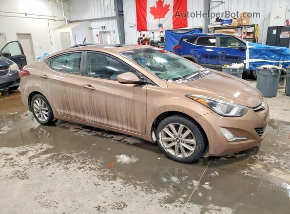 KMHDH4AE8GU618130 2016 HYUNDAI ELANTRA Tan Front right