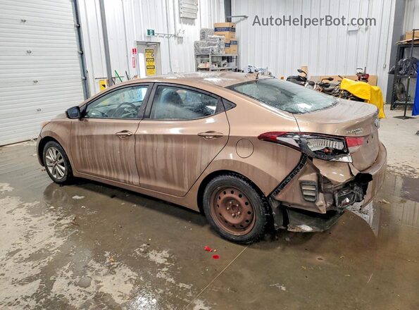 KMHDH4AE8GU618130 2016 HYUNDAI ELANTRA Tan Rear left