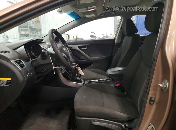 KMHDH4AE8GU618130 2016 HYUNDAI ELANTRA Tan Front interior view