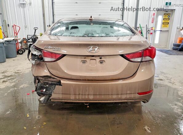 KMHDH4AE8GU618130 2016 HYUNDAI ELANTRA Tan Rear view