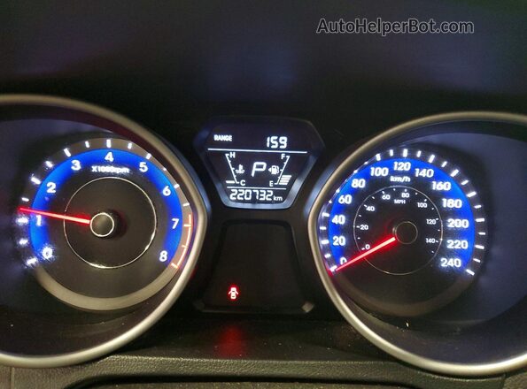 KMHDH4AE8GU618130 2016 HYUNDAI ELANTRA Tan Instrument cluster view