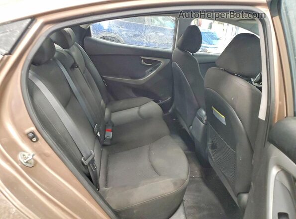 KMHDH4AE8GU618130 2016 HYUNDAI ELANTRA Tan Rear seats view