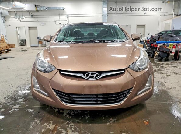 KMHDH4AE8GU618130 2016 HYUNDAI ELANTRA Tan Front view