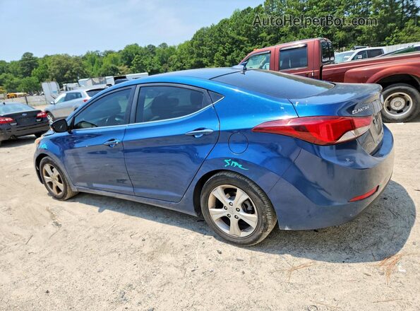 KMHDH4AE8GU623148 2016 HYUNDAI ELANTRA Синий Задняя левая четверть