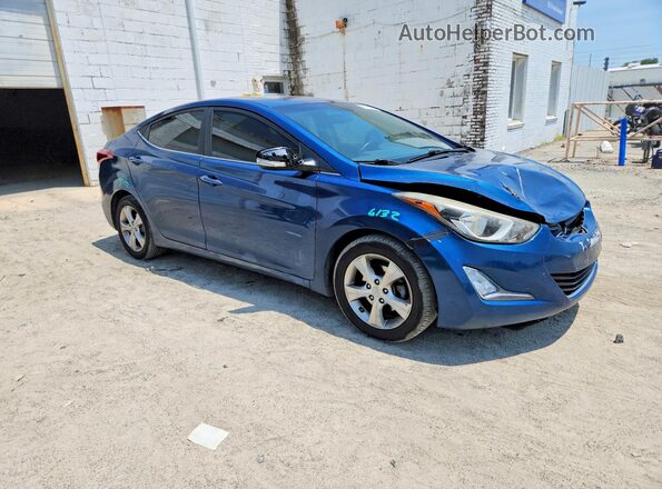 KMHDH4AE8GU623148 2016 HYUNDAI ELANTRA Синий Передняя правая четверть