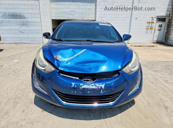 KMHDH4AE8GU623148 2016 HYUNDAI ELANTRA Синий Вид спереди