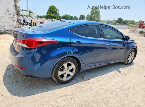 KMHDH4AE8GU623148 2016 HYUNDAI ELANTRA Синий Задняя правая четверть