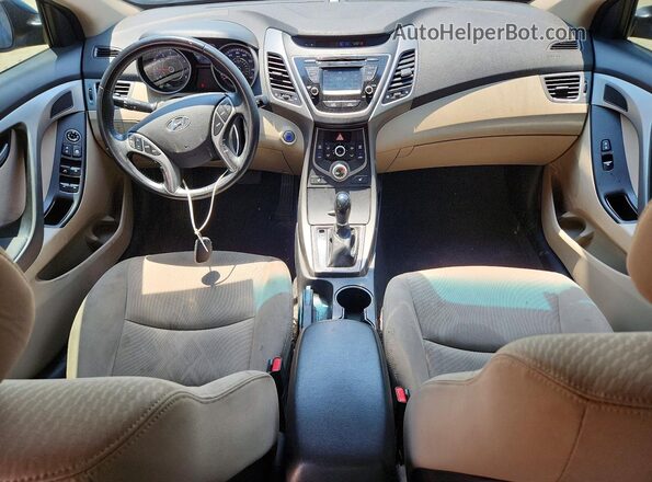 KMHDH4AE8GU623148 2016 HYUNDAI ELANTRA Синий Вид панели приборов