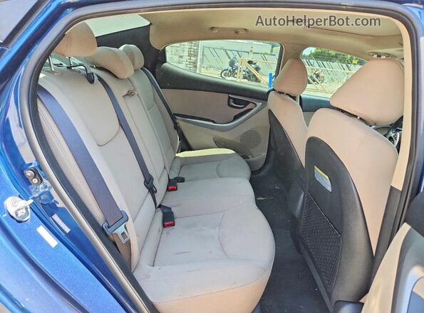 KMHDH4AE8GU623148 2016 HYUNDAI ELANTRA Синий Вид задних сидений