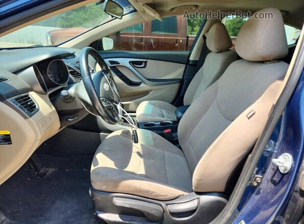 KMHDH4AE8GU623148 2016 HYUNDAI ELANTRA Синий Вид салона спереди