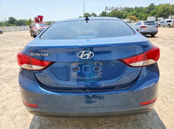 KMHDH4AE8GU623148 2016 HYUNDAI ELANTRA Синий Вид сзади