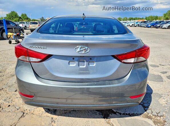 KMHDH4AE8GU633002 2016 HYUNDAI ELANTRA Gray Rear view