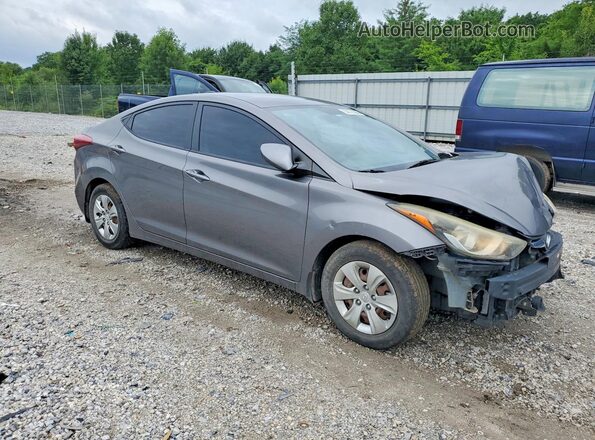 KMHDH4AE8GU646252 2016 HYUNDAI ELANTRA Серый Передняя правая четверть