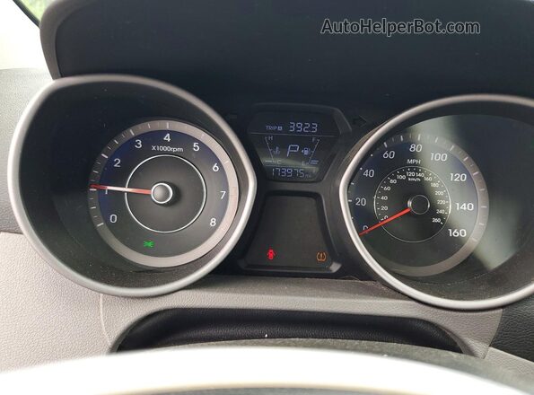 KMHDH4AE8GU646252 2016 HYUNDAI ELANTRA Серый Вид щитка приборов