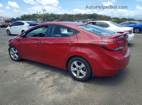 KMHDH4AE9GU481893 2016 HYUNDAI ELANTRA Red უკანა მარცხენა