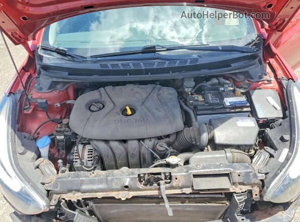 KMHDH4AE9GU481893 2016 HYUNDAI ELANTRA Red უკანა სალონის ხედი