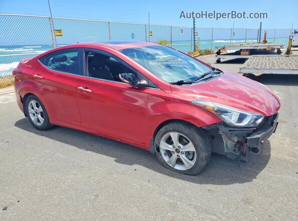 KMHDH4AE9GU481893 2016 HYUNDAI ELANTRA Red წინა მარჯვენა