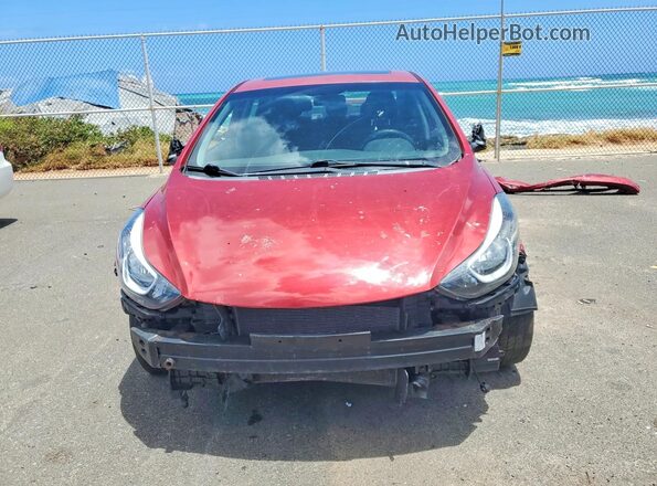 KMHDH4AE9GU481893 2016 HYUNDAI ELANTRA Red წინა ხედი