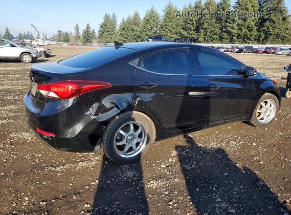 KMHDH4AE9GU490559 2016 HYUNDAI ELANTRA Черный Задняя правая четверть