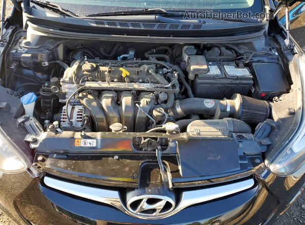 KMHDH4AE9GU490559 2016 HYUNDAI ELANTRA Черный Вид задней части салона