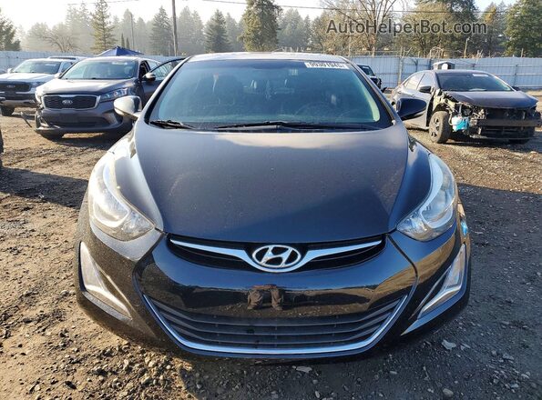 KMHDH4AE9GU490559 2016 HYUNDAI ELANTRA Черный Вид спереди