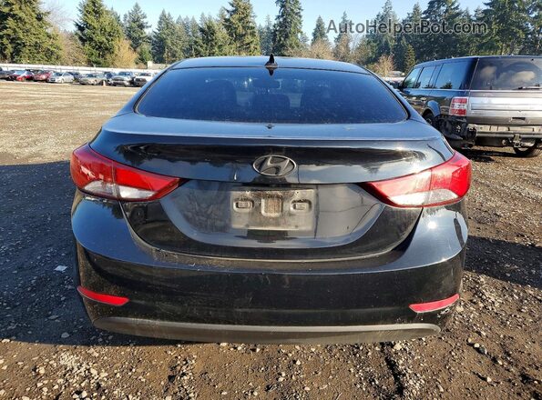 KMHDH4AE9GU490559 2016 HYUNDAI ELANTRA Черный Вид сзади