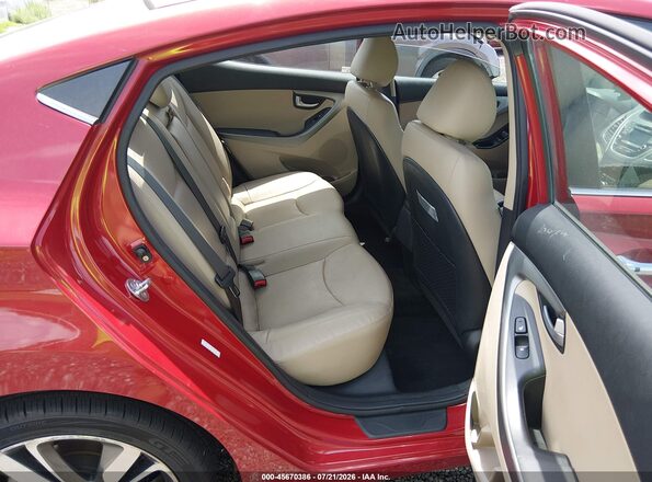 KMHDH4AE9GU606374 2016 HYUNDAI ELANTRA Red Вид наклейки з VIN-кодом
