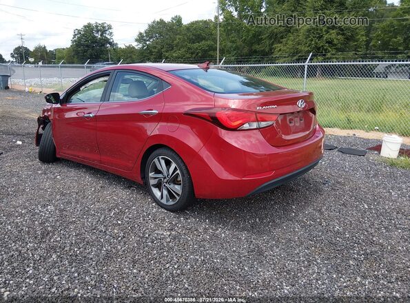 KMHDH4AE9GU606374 2016 HYUNDAI ELANTRA Red Задня ліва чверть