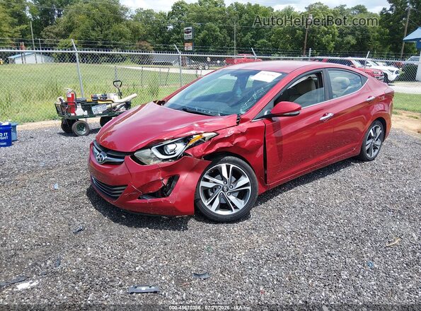 KMHDH4AE9GU606374 2016 HYUNDAI ELANTRA Red Передня ліва чверть